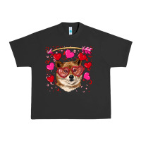 Pigment Black valentine's shiba inu Urban Heavy Tee - RanaPortraitStore