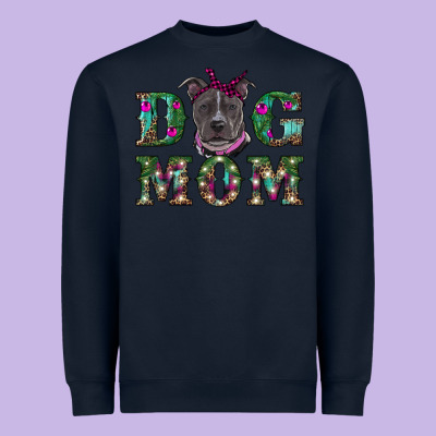Christmas Dog Mom Pitbull Heavyweight Sweatshirt Designed By Ranaportraitstore