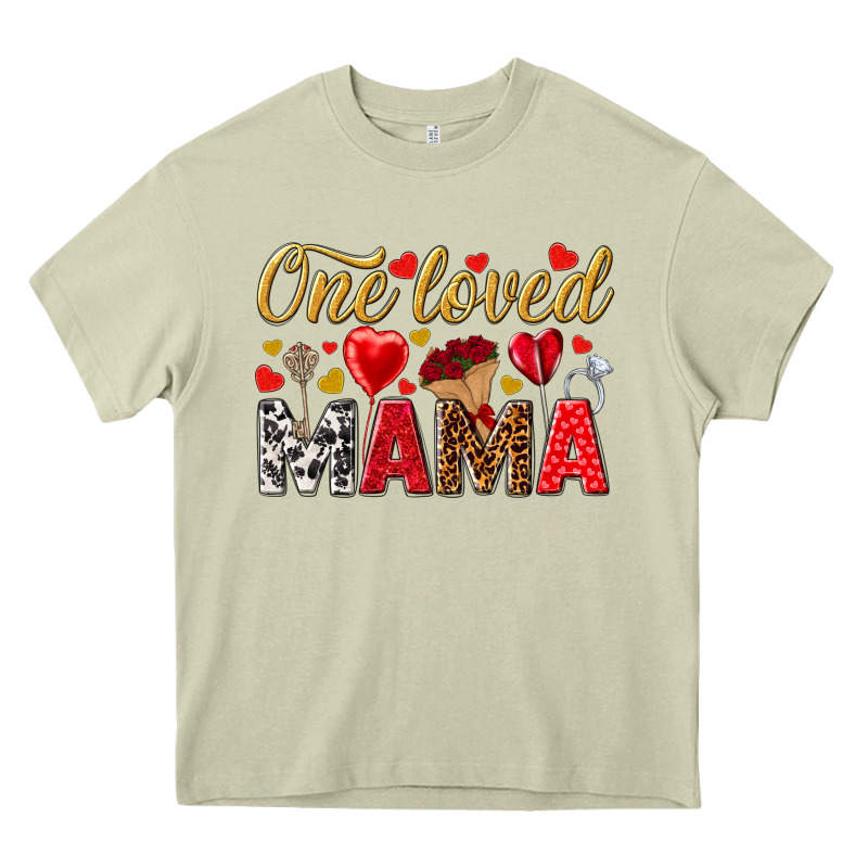 One Loved Mama Valentines Day Heavy Core Tee by HowdyJamesFarm | Teevron
