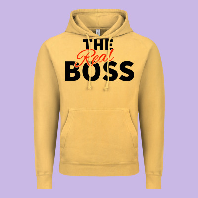 The Real Boss Matching Couple Vintage Hoodie Designed By Artisfamous