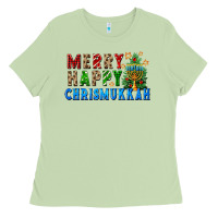 Matcha merry happy chrismukkah Ladies Tee - FaDigitalArtStudio