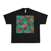 Black turquoise glitter cowhide leopard seamless pattern Urban Heavy Tee - BundleAndBundleShop