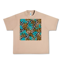 Burro turquoise glitter cowhide leopard seamless pattern Urban Heavy Tee - BundleAndBundleShop