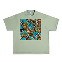 Oil Green turquoise glitter cowhide leopard seamless pattern Urban Heavy Tee - BundleAndBundleShop