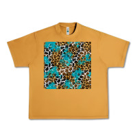 Peanut Butter turquoise glitter cowhide leopard seamless pattern Urban Heavy Tee - BundleAndBundleShop
