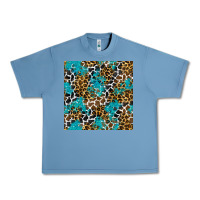 Pebble Blue turquoise glitter cowhide leopard seamless pattern Urban Heavy Tee - BundleAndBundleShop
