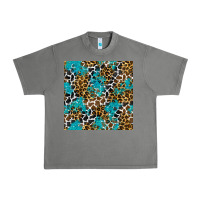 Tornado turquoise glitter cowhide leopard seamless pattern Urban Heavy Tee - BundleAndBundleShop