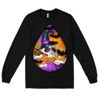 Black Hallowen Teardrop Long Sleeve Tee - LillyAllenDesigns