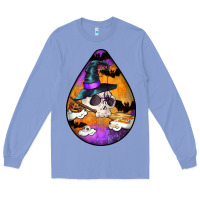 Colony Blue Hallowen Teardrop Long Sleeve Tee - LillyAllenDesigns