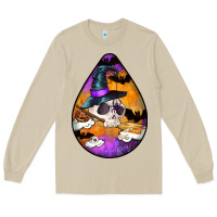 Mushroom Hallowen Teardrop Long Sleeve Tee - LillyAllenDesigns
