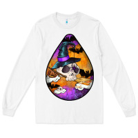 White Hallowen Teardrop Long Sleeve Tee - LillyAllenDesigns