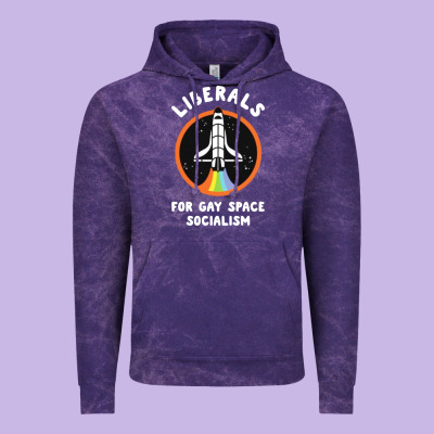 Liberals For Gay Space Socialism Vintage Hoodie Designed By Artisfamous