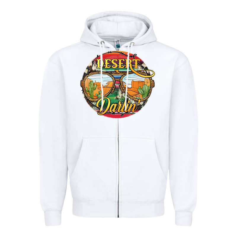 Desert Darlin' Sunglassess Zipper Hoodie by JahusDesignShop | Teevron
