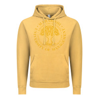 Vintage Mustard Maharishi International College Vintage Hoodie - artisFamous