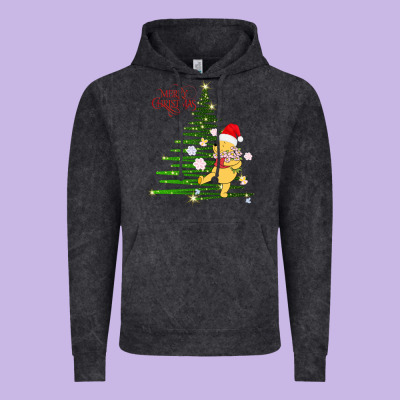 Winnie The Pooh- Merry Christmas Vintage Hoodie Designed By Artisfamous