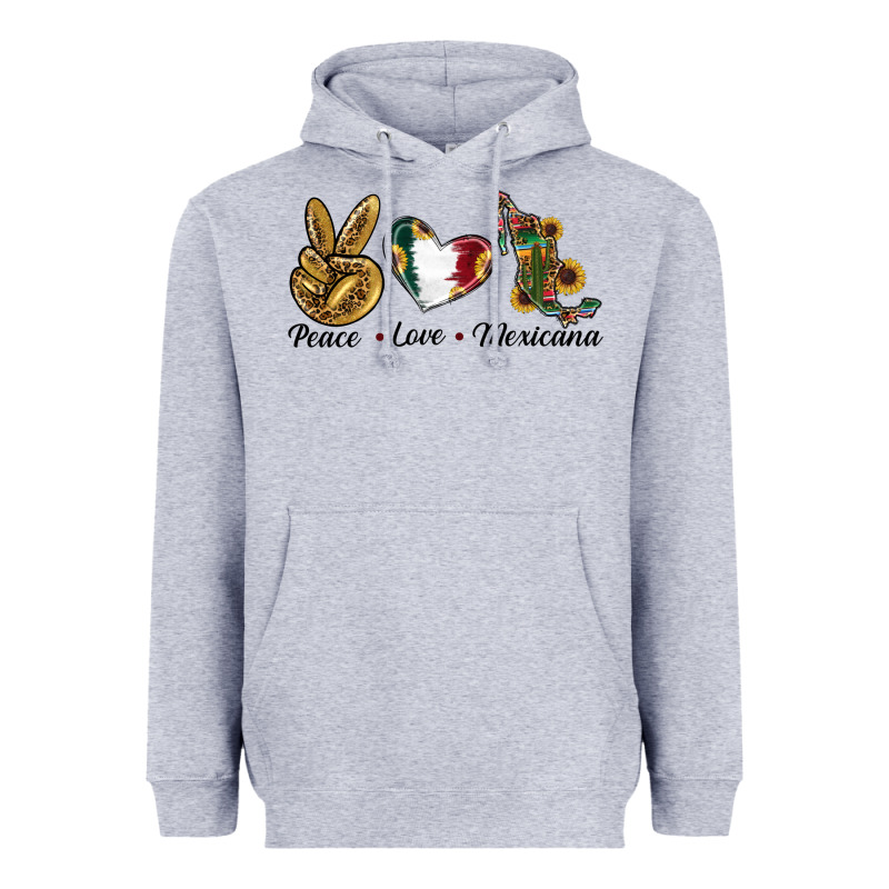 Peace Love Mexicana Heavyweight Hoodie by RanaPortraitStore | Teevron