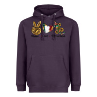 Plum Peace Love Mexicana Heavyweight Hoodie - RanaPortraitStore