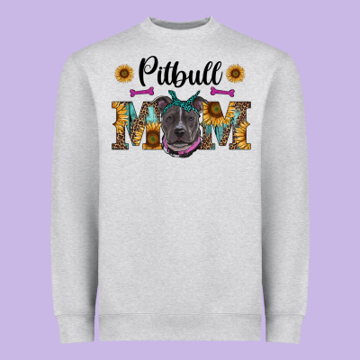 Western Pitbull Mom Heavyweight Sweatshirt Designed By Ranaportraitstore
