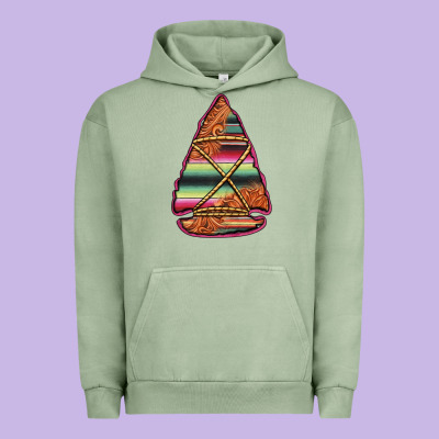 Serape Tooled Leather Arrowhead Urban Hoodie Designed By Jasminsmagicworld