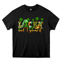 Black Lucky and i gnome it St. Patrick's Day Heavy Core Tee - CowGirlArtShop