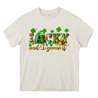 Cream Lucky and i gnome it St. Patrick's Day Heavy Core Tee - CowGirlArtShop