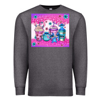 Charcoal Heather stitch coffee cups Premium Sweatshirt - Jasminsmagicworld