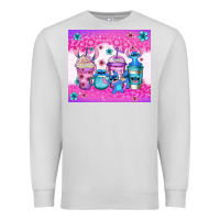 Dove Grey stitch coffee cups Premium Sweatshirt - Jasminsmagicworld
