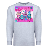 Heather Grey stitch coffee cups Premium Sweatshirt - Jasminsmagicworld