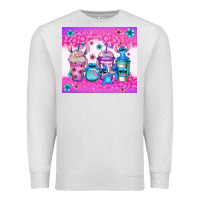 Oatmeal Heather stitch coffee cups Premium Sweatshirt - Jasminsmagicworld
