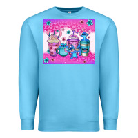 Ocean Blue stitch coffee cups Premium Sweatshirt - Jasminsmagicworld