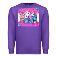 Purple stitch coffee cups Premium Sweatshirt - Jasminsmagicworld