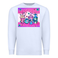 White stitch coffee cups Premium Sweatshirt - Jasminsmagicworld