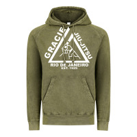 Vintage Olive gracie jiu jitsu  2 Vintage Hoodie - artisFamous