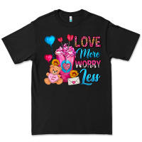 Black Love More Worry Less Valentines Day Cold Drink Premium Tee - FaDigitalArtStudio