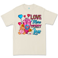 Bone Love More Worry Less Valentines Day Cold Drink Premium Tee - FaDigitalArtStudio