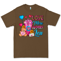 Cacao Love More Worry Less Valentines Day Cold Drink Premium Tee - FaDigitalArtStudio