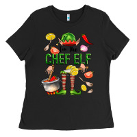Black im the chef elf Ladies Tee - FaDigitalArtStudio