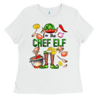 White im the chef elf Ladies Tee - FaDigitalArtStudio