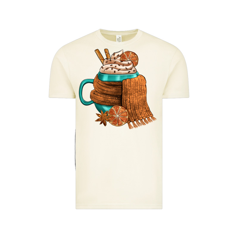 Winter Coffee Cup With Scarf Vintage Tee by FaDigitalArtStudio | Teevron