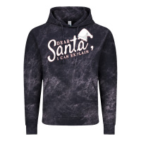 Cloud Black Dear Santa I Can Explain Vintage Hoodie - artisFamous