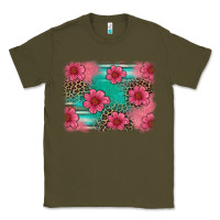 Army Green easter spring leopard serape background Classic Tee - Artiststas
