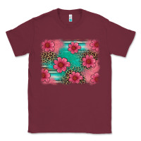 Burgundy easter spring leopard serape background Classic Tee - Artiststas