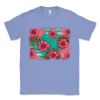 Colony Blue easter spring leopard serape background Classic Tee - Artiststas