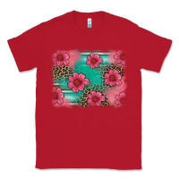 Red easter spring leopard serape background Classic Tee - Artiststas