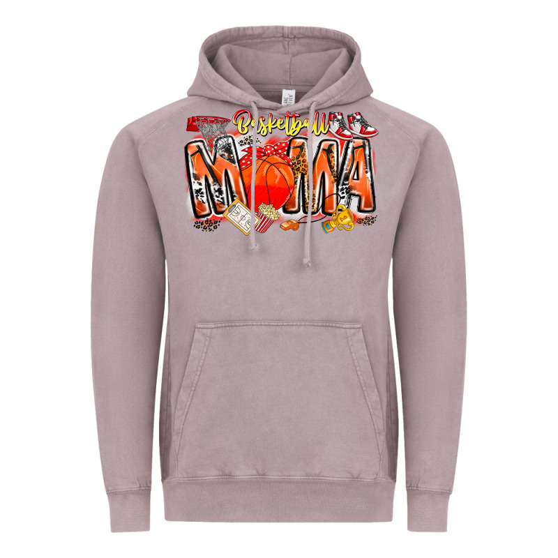 Basketball Mama Vintage Hoodie by CowhideDigitalArt | Teevron