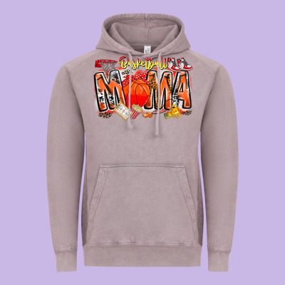 Basketball Mama Vintage Hoodie Designed By Cowhidedigitalart
