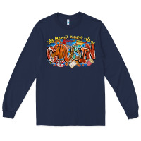 Navy my favorite players call me cousin basketball Long Sleeve Tee - CowhideDigitalArt