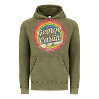 Vintage Olive george carlin   retro rainbow faded style Vintage Hoodie - artisFamous