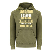 Vintage Olive landman because freakin' awesome isn't a job title Vintage Hoodie - artisFamous