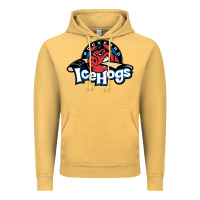 Vintage Mustard The Icehogs, Rockford Vintage Hoodie - artisFamous